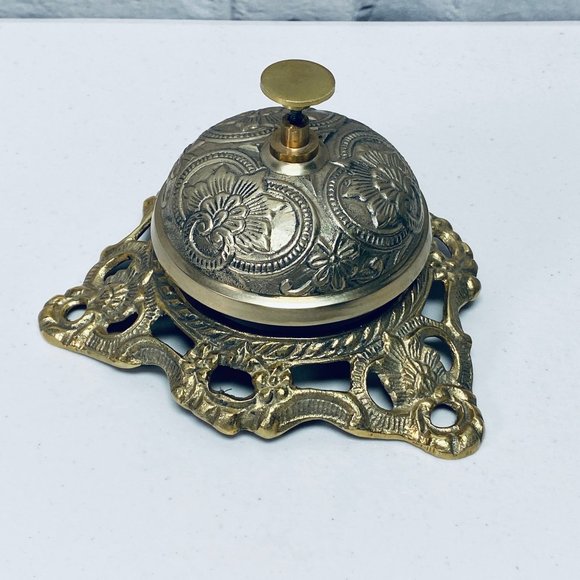 Vintage Ornate Elegant Service Bell Hotel Desk Retail Counter Food Retail - Picture 3 of 6